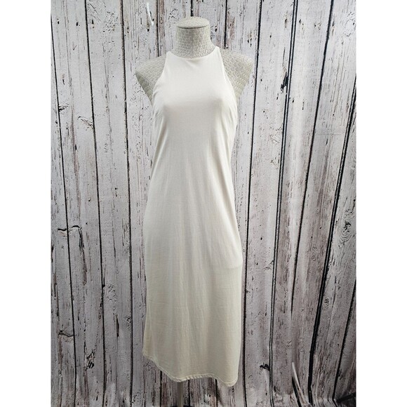 MDS Women's Small Zara Lightweight 100% Cotton Sleeveless Fitted‎ Midi Dress NEW - Picture 2 of 10